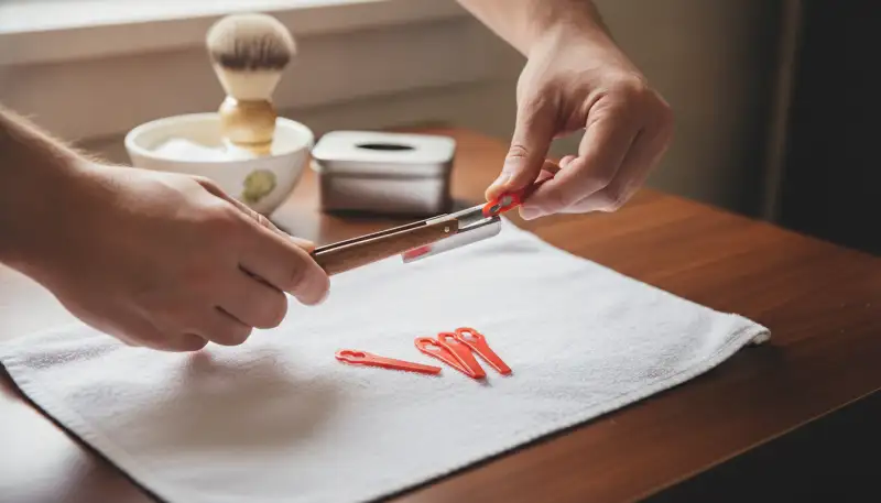 Sicher Shavetten Klingen wechseln